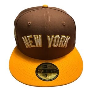 New York Yankees New Era 59Fifty Men’s Fitted Hat Size 7 1/4 Brown